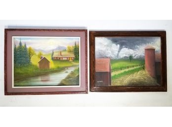 A Pairing Of Original Paintings By J.M. Cioffi