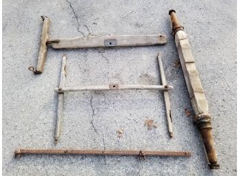 A Primitive Axel, Yoke And Sled Parts