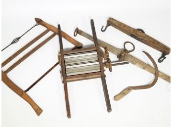 An Antique Laundry Wringer, Yoke, And More