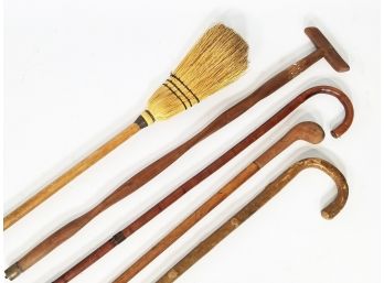 A Vintage Walking Stick And Cane Collection