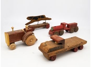 A Collection Of Antique And Vintage Wood Toys