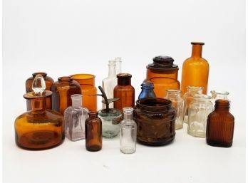 A Large Collection Antique Bottles