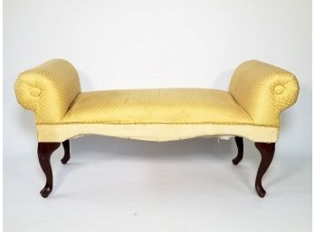 A Vintage Early 20th Century Tabouret With Cherry Wood Frame