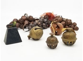 A Large Collection Of Vintage And Antique Bells