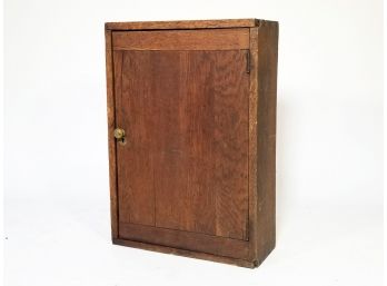 An Antique Oak Medicine Cabinet