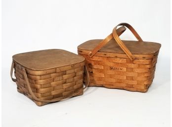 A Pair Of Vintage Picnic Baskets