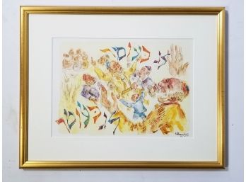 A Signed Print By Chaim Gross