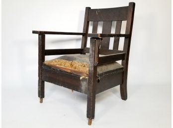 A Fabulous Antique Hardwood Arm Chair (possibly Stickley)