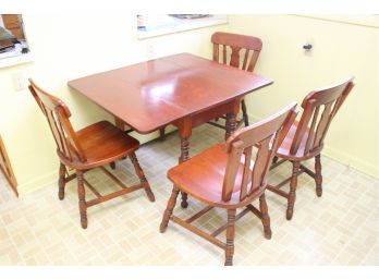 Vintage Gateleg Table With Four Chairs