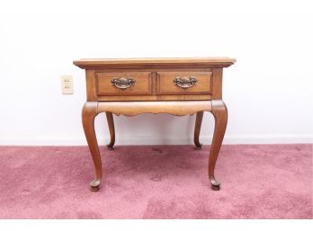 Colonial Maple End Tables Solid Wood One Drawer By Spragues Carleton