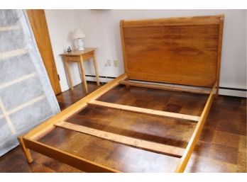 Vintage Full Sized Solid Sleigh Bed Frame