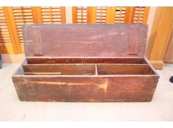 Antique Wooden Carpenters Tool Box