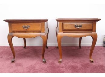 Pair Of Beautiful,solid Rock Maple Wood Sprague & Carleton,vintage High Quality Side Table