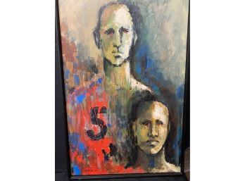 Painting Portrait Of Two Men Signed Lazarus 08'