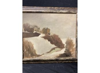 Framed 'First Snow In Rome' 1952 Signed Creo Or Cleo?