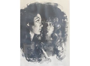 Sandu Liberman Signed Lithograph Two Women