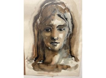 Watercolor Of Women Framed