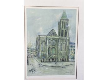 Maurice Utrillo 'the Basilica Of Saint Denis'