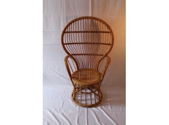 Peacock Wicker Chair, Fan Chair - Natural