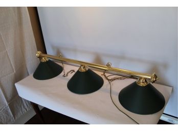 Brass And Hunter Green Pool Table Light #2