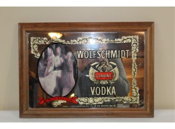 Vintage Wolfschmidt Vodka Bar Mirror