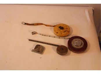 4 Antique Measuring Tapes