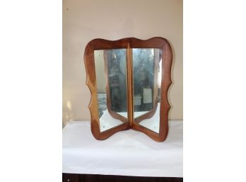 Unique Corner Maple Mirror