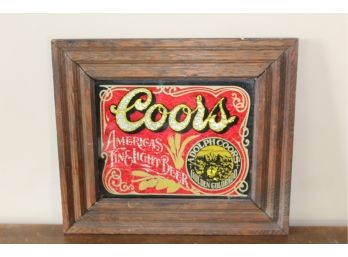 Coors Glass Sign