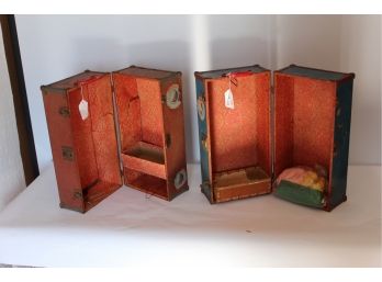 Antique Travel Doll Boxes