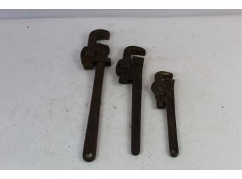 3 Vintage Pipe Wrenches