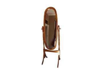 Maple  Finish Cheval Mirror