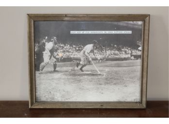 Framed Original Photo Of Joe DiMaggio's Last Hit Of 56 Game Hitting Streak