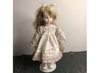 Brinn's Collectible's Premier Dolls Porcelain Figure In Floral Dress