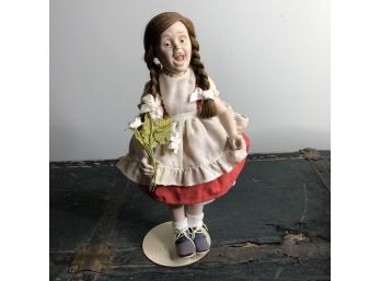 Danbury Mint Norman Rockwell's Young Ladies Series Bisque Doll With Box