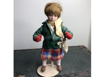 Danbury Mint Norman Rockwell 'Little Girl And Her Doll' Porcelain Doll (Missing Doll Accessory)