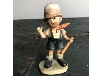 Vintage Boy With Bat Figure Marked Japan