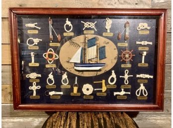 Framed Shadowbox Nautical Knot Collection