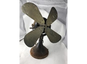 General Electric Large Brass Blade Fan