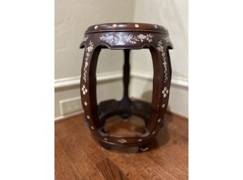 Small Round Inlay Wooden Table