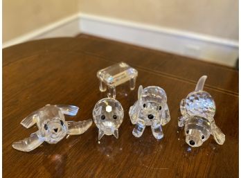 Crystal Mini Figurines Set Of 5