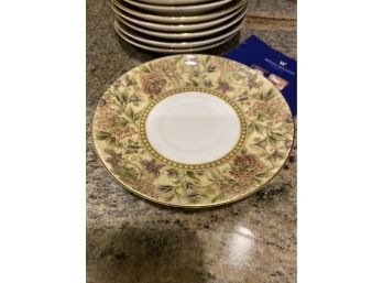 12 Wedgwood Tea Saucers Floral Tapestry