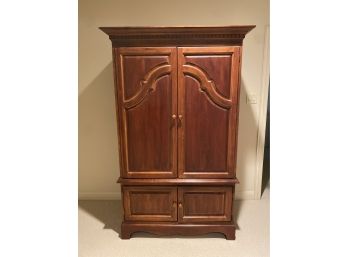 Large Wood Entertainment Center W/ Drawers