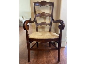 Armed Latter Back Chair Raffia Seat Italian Made