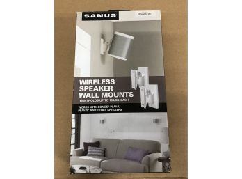 Pair Of Sanus Wireless Speaker Wall Mounts - WHITE