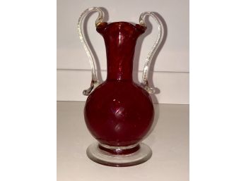 Red Glass Vase