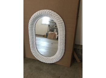 Oval Wicker Mirror