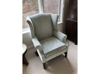 Striped Wing Back Chair