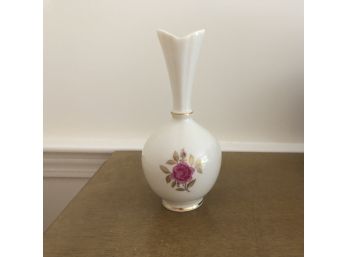 Lenox White Porcelain Vase With Rose