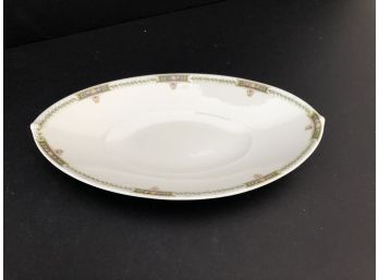 Limoges White Oval Platter With Small Roses Around The Rim