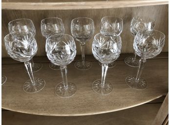 9 Waterford Crystal Balloon Wine Glass - 7 1/2' Tall